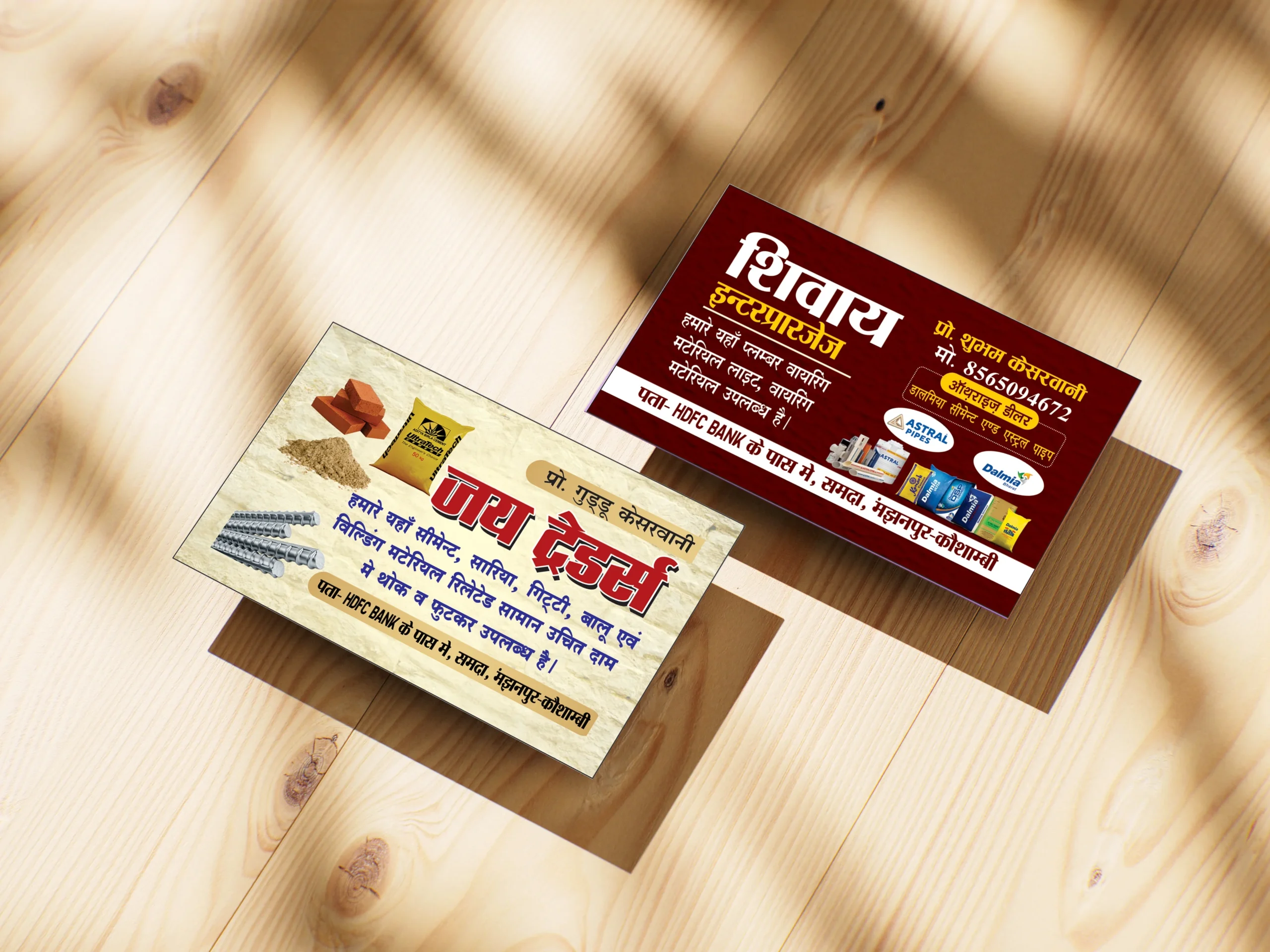 Visiting Card Design Ideas for Traders in Hindi