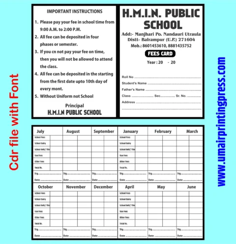 Best School Fee Card Design Ideas for 2025
